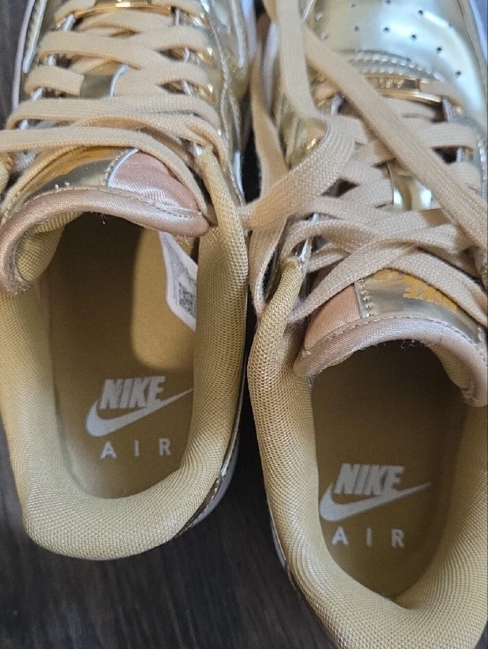 Nike AF1 Liquid Metal Gold